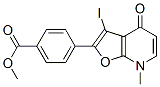 Benzoic  acid,  4-(4,7-dihydro-3-iodo-7-methyl-4-oxofuro[2,3-b]pyridin-2-yl)-,  methyl  ester Struktur