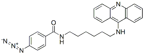 9-(6-(4-azidobenzamido)hexylamino)acridine Struktur