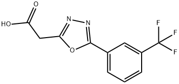 [5-(3-Trifluoromethyl-phenyl)-[1,3,4]oxadiazol-2-yl]acetic acid Struktur