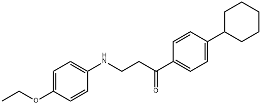 1-(4-cyclohexylphenyl)-3-(4-ethoxyanilino)-1-propanone Struktur