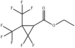 CYCLOPROPANECARBOXYLIC ACID, 2,2-DIFLUORO-3,3-BIS(TRIFLUOROMETHYL)-, ETHYL ESTER Struktur