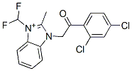 1H-Benzimidazolium,  1-[2-(2,4-dichlorophenyl)-2-oxoethyl]-3-(difluoromethyl)-2-methyl- Struktur