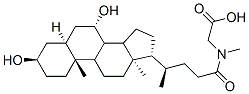 2-[[(4R)-4-[(3R,5S,7S,10R,13R,17R)-3,7-dihydroxy-10,13-dimethyl-2,3,4, 5,6,7,8,9,11,12,14,15,16,17-tetradecahydro-1H-cyclopenta[a]phenanthren -17-yl]pentanoyl]-methyl-amino]acetic acid Struktur