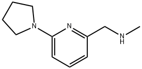 N-Methyl-N-[(6-pyrrolidin-1-ylpyridin-2-yl)methyl]amine Struktur