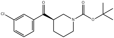 (R)-tert-butyl 3-(3-chlorobenzoyl)piperidine-1-carboxylate Struktur