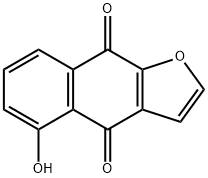 5-Hydroxynaphtho[2,3-b]furan-4,9-dione Struktur