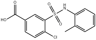 4-chloro-3-[(2-methylphenyl)sulfamoyl]benzoic acid Struktur