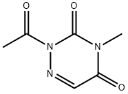 1,2,4-Triazine-3,5(2H,4H)-dione, 2-acetyl-4-methyl- (9CI) Struktur