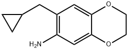 1,4-Benzodioxin-6-amine,  7-(cyclopropylmethyl)-2,3-dihydro- Struktur