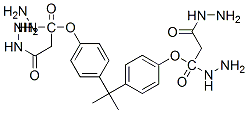 3,3'-[(1-methylethylidene)bis(4,1-phenyleneoxy)]dipropionodihydrazide  Struktur