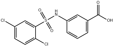 3-(2,5-二氯苯磺酰氨基)苯甲酸, 88522-30-9, 結(jié)構(gòu)式