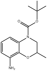 TERT-BUTYL 8-AMINO-2-METHYL-2H-BENZO[B][1,4]OXAZINE-4(3H)-CARBOXYLATE Struktur