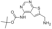 tert-Butyl 6-(aminomethyl)thieno[2,3-d]pyrimidin-4-ylcarbamate Struktur