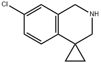 7'-CHLORO-2',3'-DIHYDRO-1'H-SPIRO[CYCLOPROPANE-1,4'-ISOQUINOLINE] Struktur