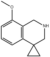 8'-METHOXY-2',3'-DIHYDRO-1'H-SPIRO[CYCLOPROPANE-1,4'-ISOQUINOLINE] Struktur