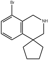 8'-BROMO-2',3'-DIHYDRO-1'H-SPIRO[CYCLOPENTANE-1,4'-ISOQUINOLINE] Struktur