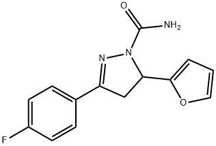 3-(4-Fluorophenyl)-5-(furan-2-yl)-4,5-dihydro-1H-pyrazole-1-carboxamide Struktur