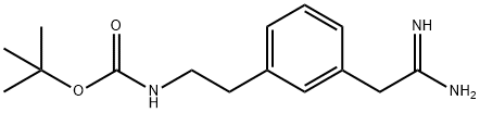 2-[3-(2-N-BOC-AMINO-ETHYL)-PHENYL]-ACETAMIDINE Struktur