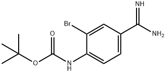 1-BOC-AMINO-2-BROMO-4-CARBAMIMIDOYL-BENZENE Struktur