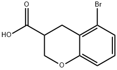 5-Bromochroman-3-carboxylic acid Struktur