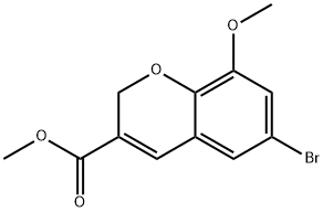 6-BROMO-8-METHOXY-2H-CHROMENE-3-CARBOXYLIC ACID METHYL ESTER Struktur