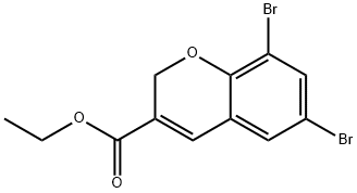 6,8-DIBROMO-2H-CHROMENE-3-CARBOXYLIC ACID ETHYL ESTER Struktur