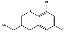 (8-BROMO-6-CHLORO-CHROMAN-3-YL)-METHYLAMINE Struktur