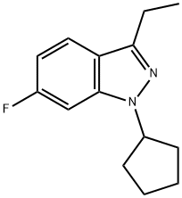 1-CYCLOPENTYL-3-ETHYL-6-FLUORO-1H-INDAZOLE Struktur