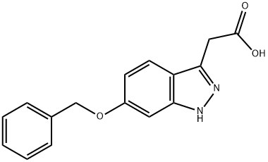 (6-BENZYLOXY-1H-INDAZOL-3-YL)-ACETIC ACID Struktur