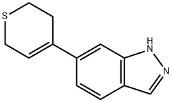 6-(3,6-DIHYDRO-2H-THIOPYRAN-4-YL)-1H-INDAZOLE Struktur