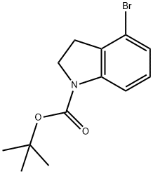 4-BROMO-2,3-DIHYDRO-INDOLE-1-CARBOXYLIC ACID TERT-BUTYL ESTER Struktur