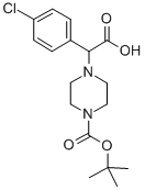 4-[CARBOXY-(4-CHLORO-PHENYL)-METHYL]-PIPERAZINE-1-CARBOXYLIC ACID TERT-BUTYL ESTER HYDROCHLORIDE Struktur