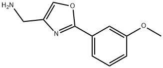 2-(3-METHOXY-PHENYL)-OXAZOL-4-YL-METHYLAMINE Struktur