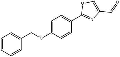 2-(4-BENZYLOXY-PHENYL)-OXAZOLE-4-CARBALDEHYDE Struktur