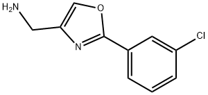 2-(3-CHLORO-PHENYL)-OXAZOL-4-YL-METHYLAMINE Struktur