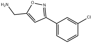 C-[3-(3-CHLORO-PHENYL)-ISOXAZOL-5-YL]-METHYLAMINE Struktur