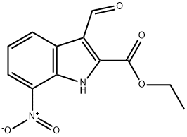 ETHYL 3-FORMYL-7-NITRO-1H-INDOLE-2-CARBOXYLATE Struktur