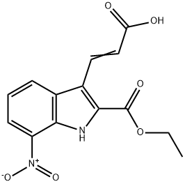 ETHYL 3-(2-CARBOXY-VINYL)-7-NITRO-1H-INDOLE-2-CARBOXYLATE Struktur