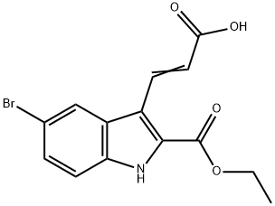 ETHYL 5-BROMO-3-(2-CARBOXY-VINYL)-1H-INDOLE-2-CARBOXYLATE Struktur