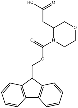 4-FMOC-3-CARBOXYMETHYL-MORPHOLINE Struktur