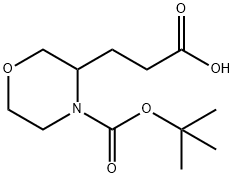 3-(2-CARBOXY-ETHYL)-MORPHOLINE-4-CARBOXYLIC ACID TERT-BUTYL ESTER Struktur