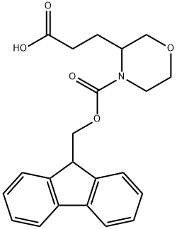 4-FMOC-3-(2-CARBOXY-ETHYL)-MORPHOLINE Struktur