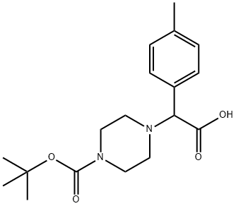 2-(4-BOC-PIPERAZINYL)-2-(4-METHYLPHENYL)ACETIC ACID Struktur