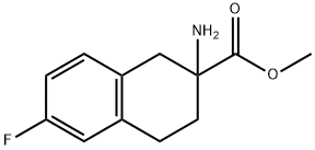 2-AMINO-6-FLUORO-1,2,3,4-TETRAHYDRO-NAPHTHALENE-2-CARBOXYLIC ACID METHYL ESTER Struktur