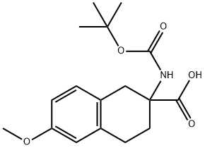 2-BOC-AMINO-6-METHOXY-1,2,3,4-TETRAHYDRO-NAPHTHALENE-2-CARBOXYLIC ACID Struktur