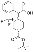 2-(4-BOC-PIPERAZINYL)-2-(2-TRIFLUOROMETHYL-PHENYL)ACETIC ACID Struktur