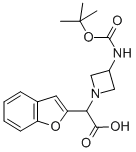 BENZOFURAN-2-YL-(3-N-BOC-AMINO-AZETIDIN-1-YL)-ACETIC ACID Struktur