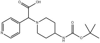 (4-BOC-AMINO-PIPERIDIN-1-YL)-PYRIDIN-4-YL-ACETIC ACID Struktur