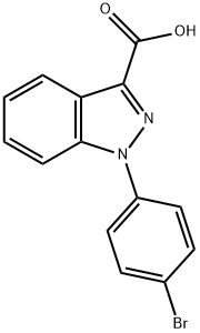 1-(4-BROMO-PHENYL)-1H-INDAZOLE-3-CARBOXYLIC ACID Struktur