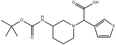 (3-BOC-AMINO-PIPERIDIN-1-YL)-THIOPHEN-3-YL-ACETIC ACID Struktur